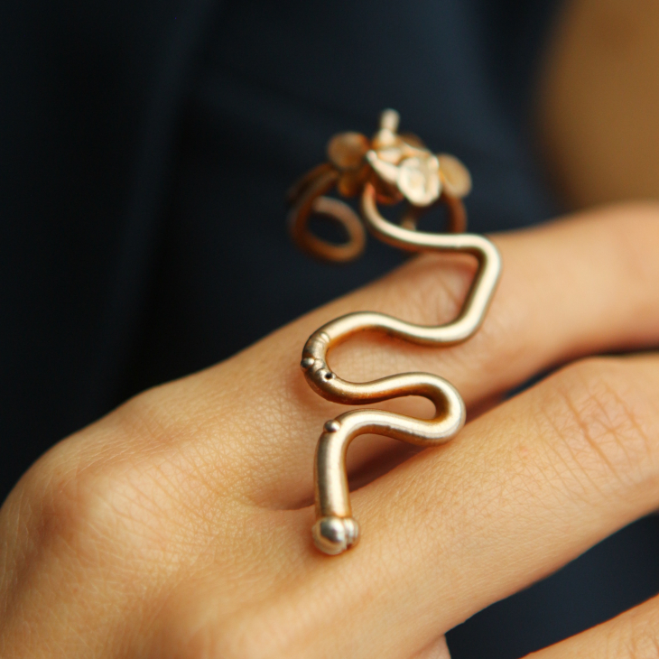 Cuff in silver, Hydrangea, фото 3